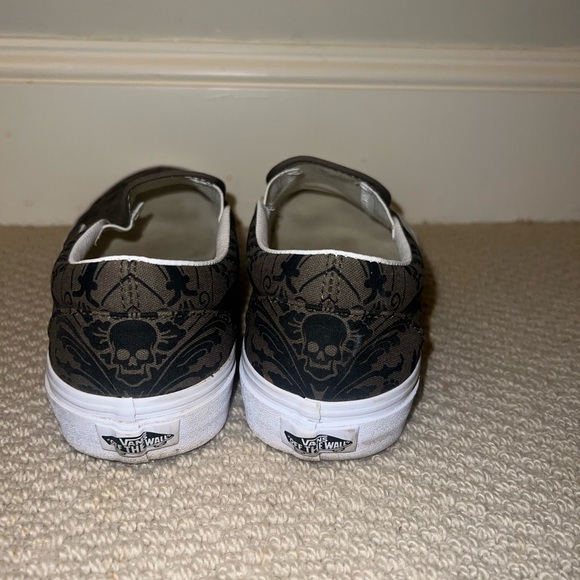 Vans Green Skull Tapestry Slip On Sneakers - Picture 4 of 5